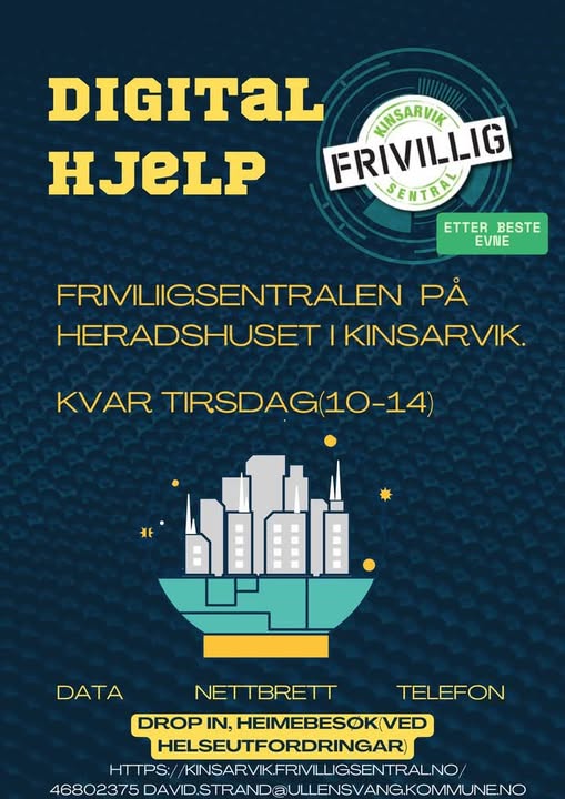 Digital hjelp på Kinsarvik Frivilligsentral
