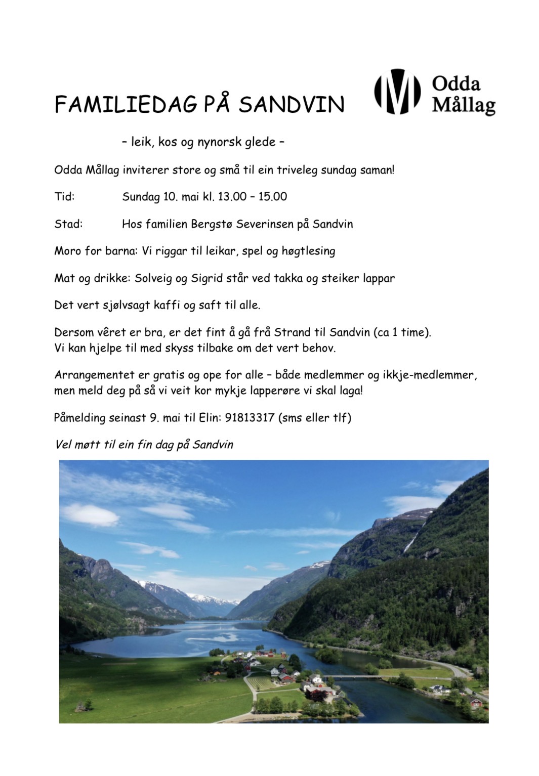 Familidag på Sandvin