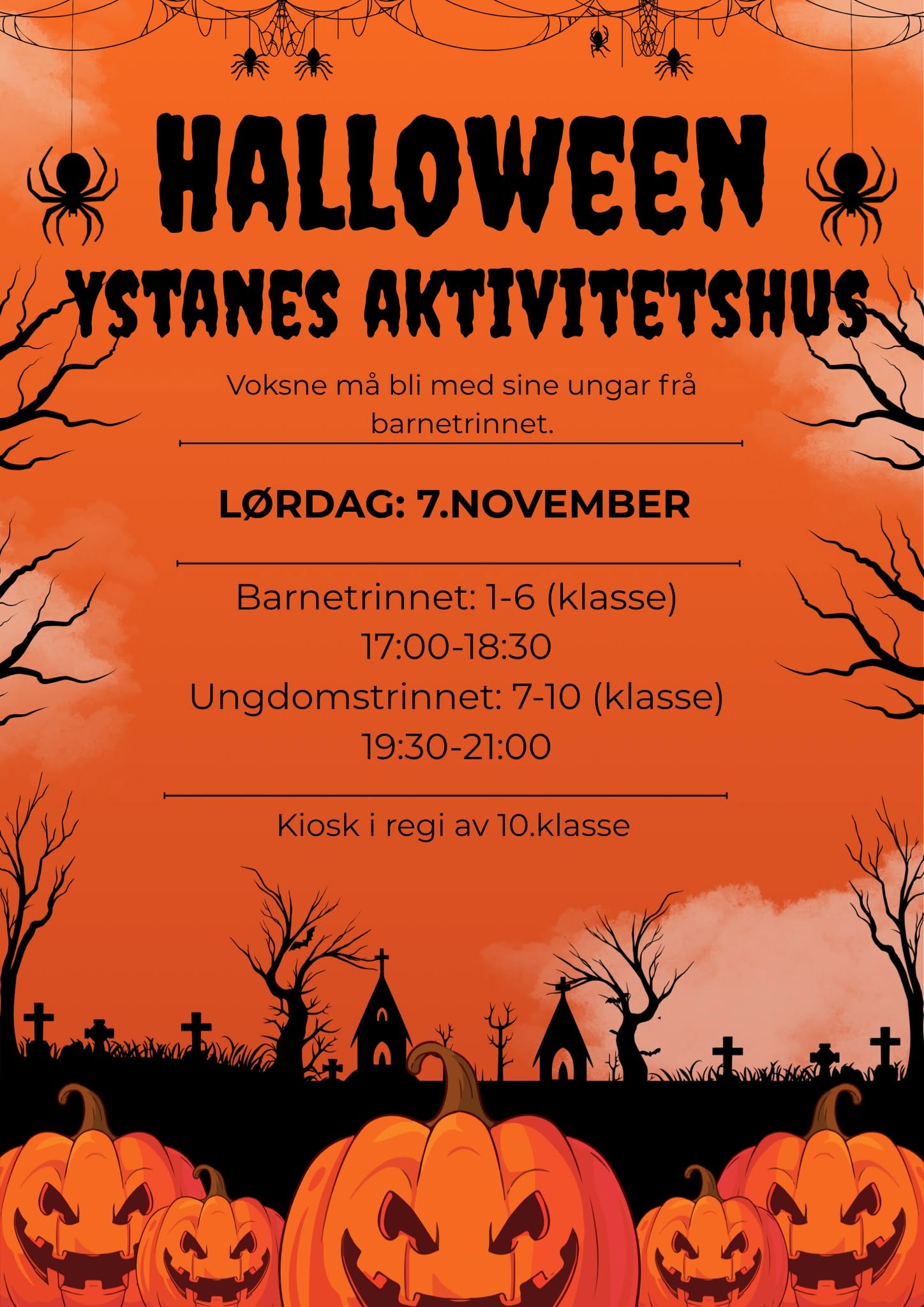 Halloween på Ystanes Aktivitetshus