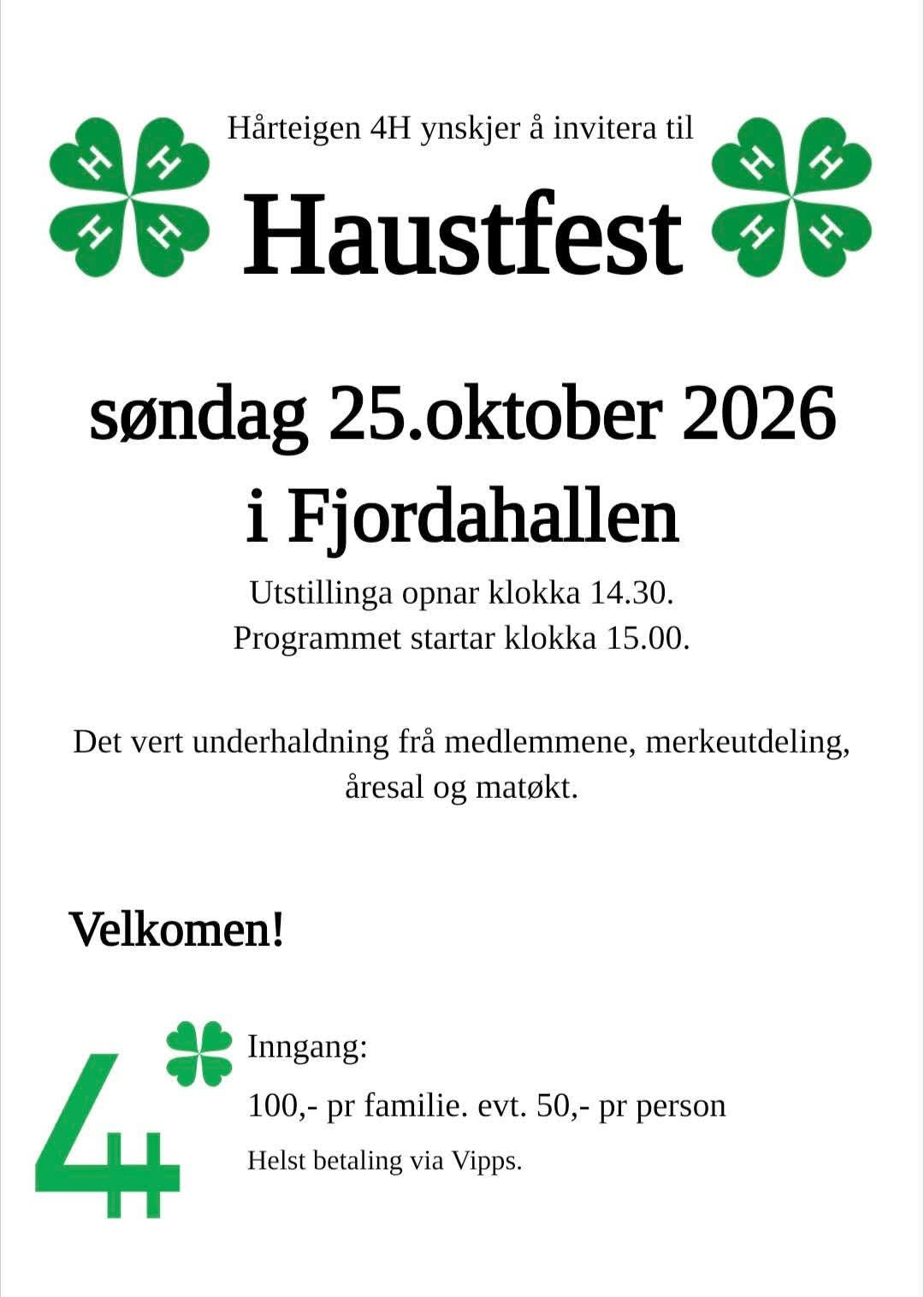 Haustfest i Fjordahallen i Kinsarvik