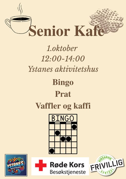 Seniorbingo på Ystanes Aktivitetshus