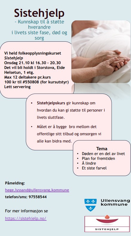 Opplysningskurs: Sistehjelp