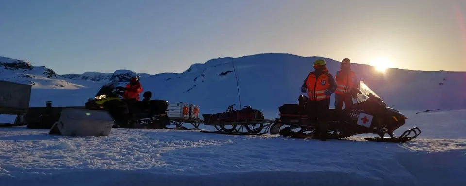 Snøscooterkveld med framvisiving av nokre modellar.