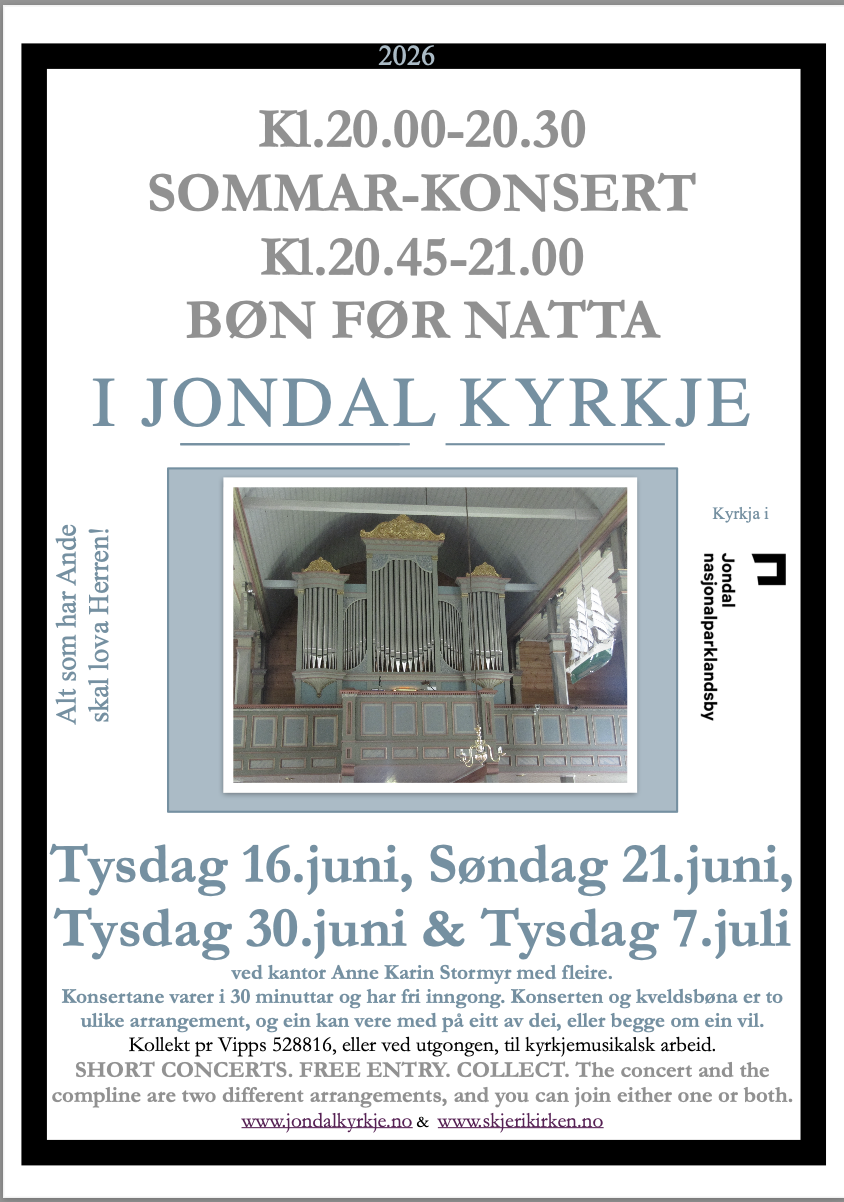 Sommarkonsert i Jondal kyrkje